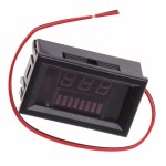 Voltmetru digital cu leduri rosii si indicator, 12 V, 3 digit, 2 fire, carcasa